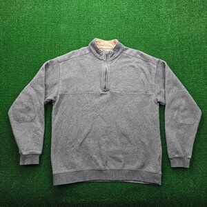 Columbia Sweater Mens Medium Gray 1/4 Zip Pullover‎ Outdoors Hiking Casual